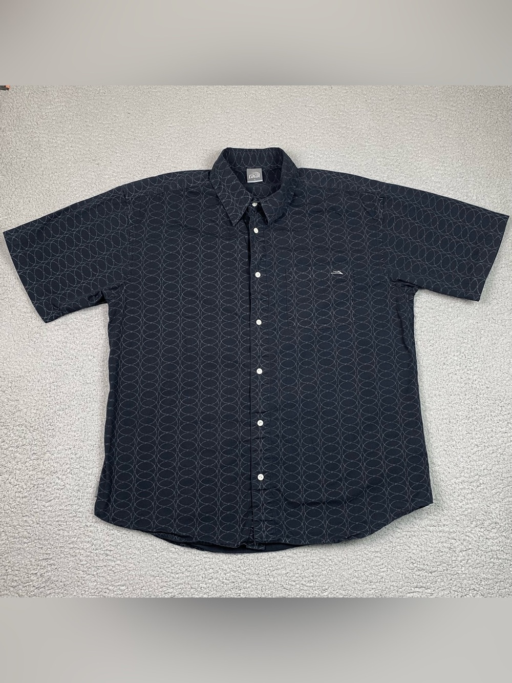 VTG Lakai Shirt Men's Size XL Short Sleeve Button Up Pocket Skate Black Cotton